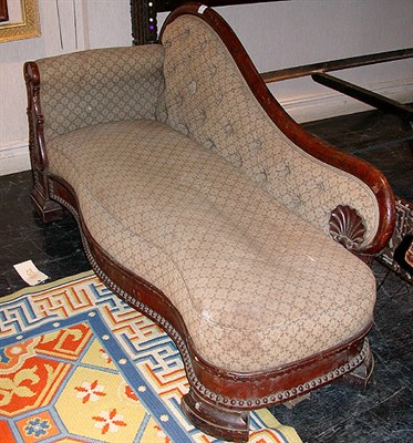 Lot 195 - Victorian Upholstered Mahogany Recamier