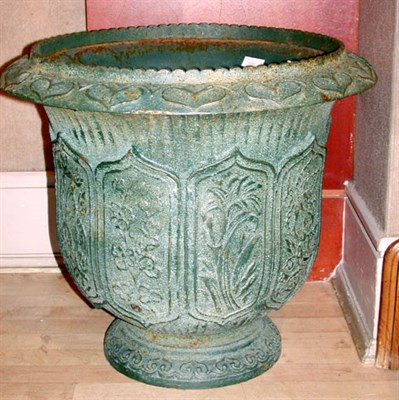 Lot 521 - Pair of Patinated-Metal Planters