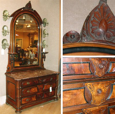 Lot 464 - Eastlake Victorian Marble Top Part Ebonized...