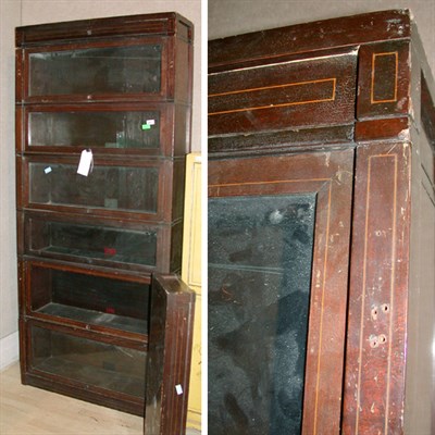 Lot 238 - Globe Wernicke Mahogany Six-Section Barrister...