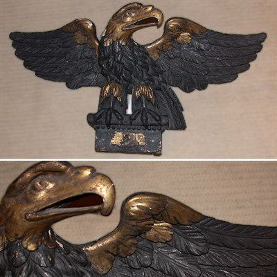 Lot 497A - Federal Style Painted and Parcel Gilt Wood Eagle