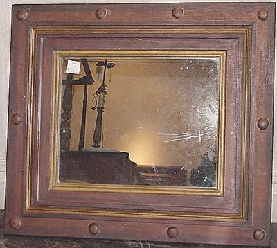 Lot 109 - Shaped and Stained Wood Frame 19th Century 15...