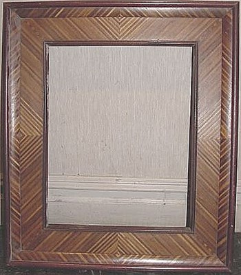 Lot 112 - Inlay Wood Frame 19th Century 15 1/2 x 19 inches.