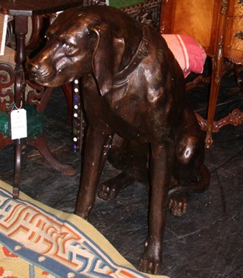 Lot 210 - Monumental Patinated-Metal Figure of a Dog