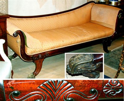 Lot 343 - Regency Upholstered Rosewood Recamier