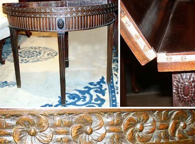 Lot 329 - Regency Style Mahogany Demilune Lift-Top Games...