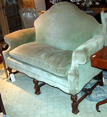 Lot 252 - William and Mary Style Upholstered Walnut Settee