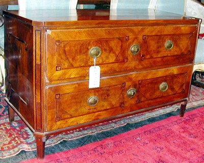 Lot 576 - Italian Neoclassical Inlaid Walnut Commode