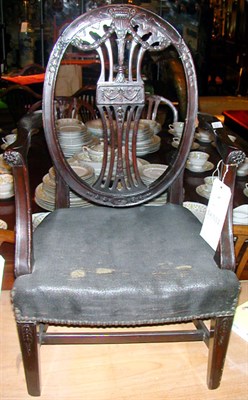 Lot 145 - George III Style Mahogany Upholstered...
