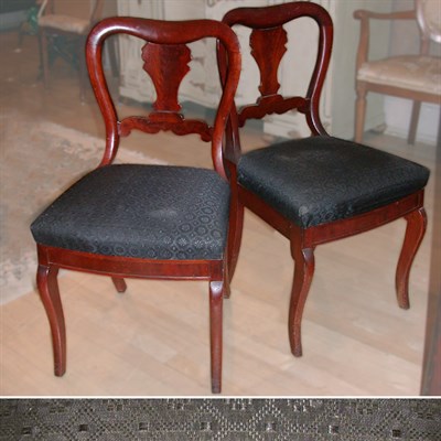 Lot 536 - Set of Six Victorian Upholstered Mahogany...