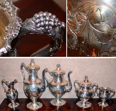 Lot 388 - Victorian Silver Plated Five-Piece Tea and...
