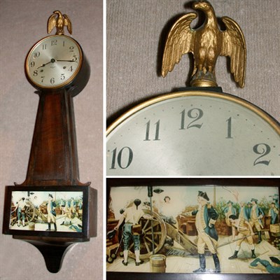 Lot 412 - Federal Style Mahogany Banjo Clock