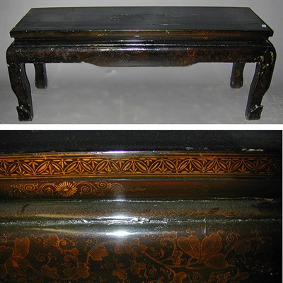 Lot 191 - Chinese Black Lacquered Low Table