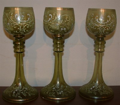 Lot 304 - Set of Ten Enamel and Gilt Decorated Glass...