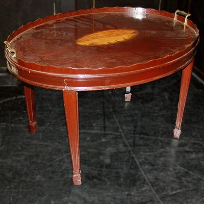 Lot 301 - Federal Style Inlaid Mahogany Tray Table