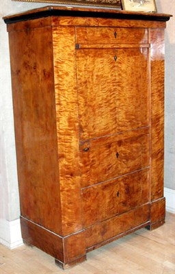 Lot 322 - Biedermeier Part Ebonized Maple Bibliotheque