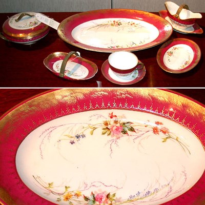 Lot 190 - Group of Eight Continental Gilt Decorated...