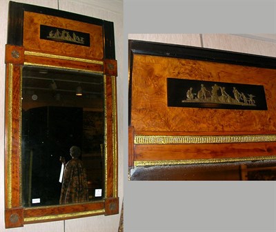 Lot 246 - Neoclassical Part Ebonized Mahogany Mirror