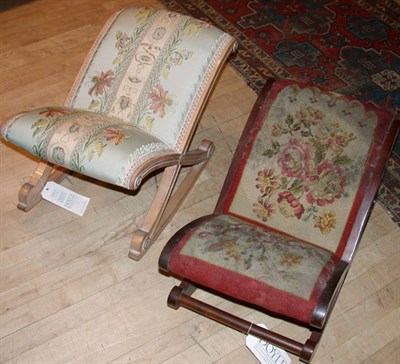 Lot 249 - Two Victorian Upholstered Gout Stools