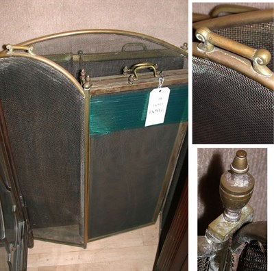 Lot 272 - Two Brass Fire Screens