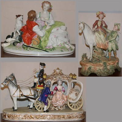 Lot 299 - Group of Seven Continental Porcelain Figural...