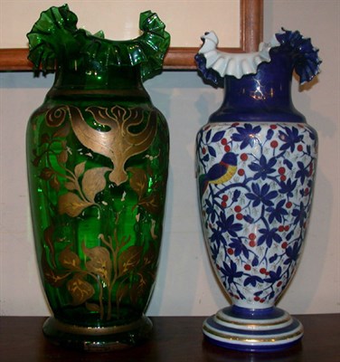 Lot 316 - Two Victorian Glass Vases