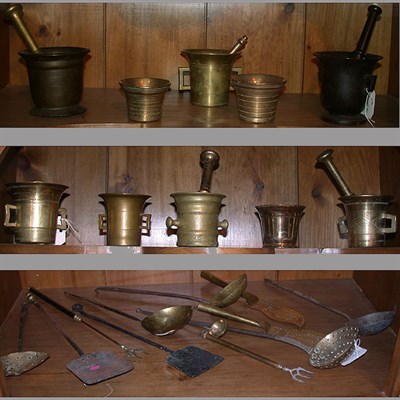Lot 327 - Miscellaneous Group of Brass and Iron Articles...