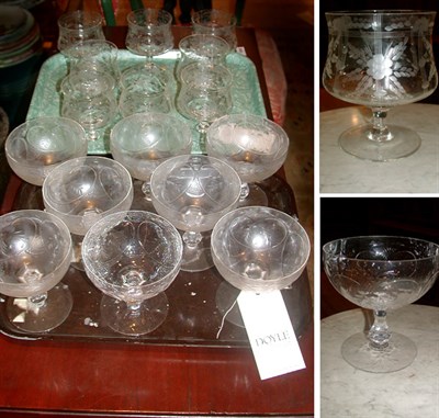 Lot 354 - Group of Colorless Cut Glass Stemware...