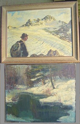 Lot 69 - E.S. Meyer 20th Century ALPINE HIKER Signed...