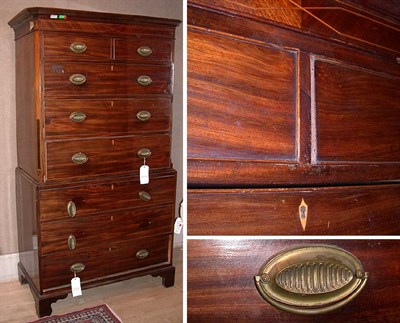 Lot 409 - George III Style Mahogany Chest on Chest