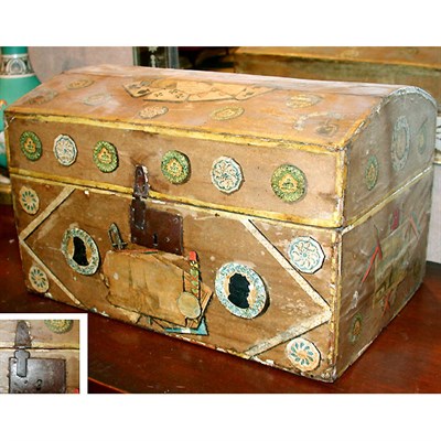 Lot 574 - Tromp L'oeil Decorated Trunk