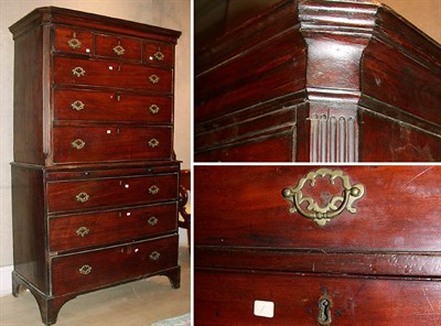 Lot 729 - George III Mahogany Chest on Chest