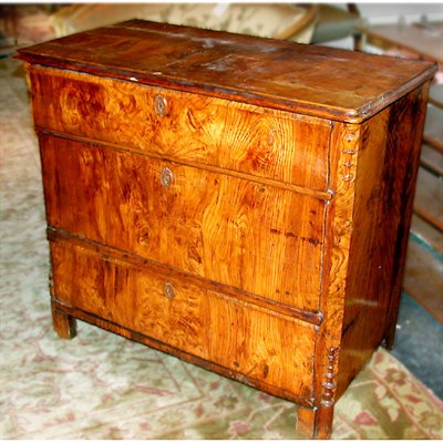 Lot 274 - Biedermeier Elm Chest of Drawers