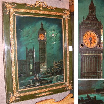 Lot 414 - Mother-of-Pearl Inlaid Picture Depicting Big Ben