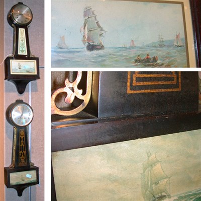 Lot 420 - Two Federal Style Mahogany Banjo Clocks
