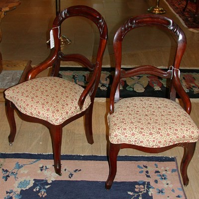 Lot 421 - Pair of Victorian Mahogany Side Chairs