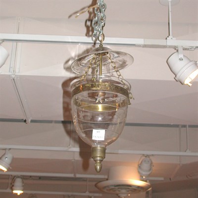 Lot 439 - Georgian Style Cut Glass Bell Lantern