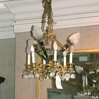 Lot 655 - Empire Style Gilt and Patinated-Metal...