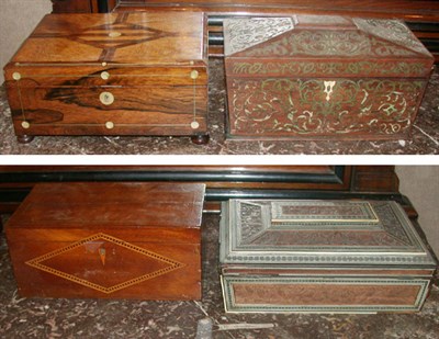 Lot 465 - Group of Four Boxes Including a Regency Style...