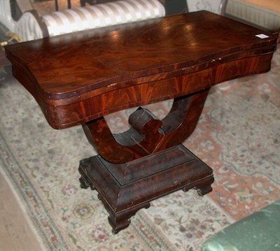 Lot 485 - American Empire Style Mahogany Fold-Over Game...