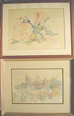 Lot 79 - Lutka Pink French, b. 1916 HOUSE IN LANDSCAPE...