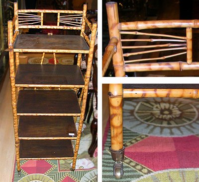 Lot 352 - Continental Bamboo Five-Tier Etagere