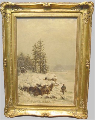 Lot 58 - Mortimer L. Smith 1840-1896 WINTER LANDSCAPE...