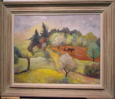 Lot 145 - Bernard Karfoil 1886-1952 SPRING LANDSCAPE,...