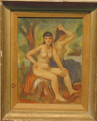 Lot 144 - Bernard Karfoil 1886-1952 TWO NUDES IN A...