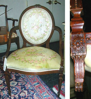 Lot 146 - George III Upholstered Mahogany Armchair