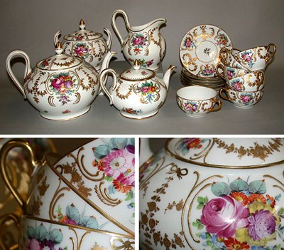 Lot 530 - Dresden Gilt and Floral Decorated Porcelain...