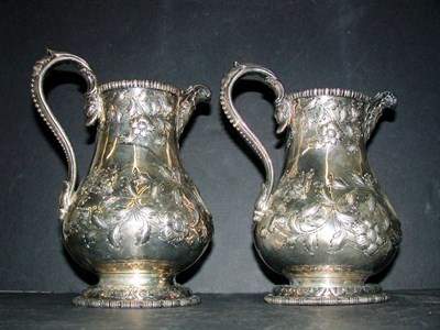 Lot 289 - Pair of Tiffany & Co. Coin Silver Pitchers Mid...