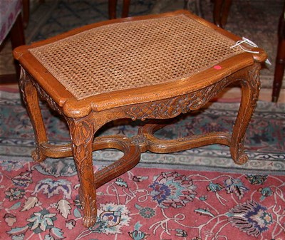 Lot 466 - Louis XV Style Caned Oak Stool