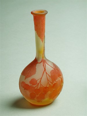 Lot 146 - Galle Cameo Glass Vase Of flattened spherical...